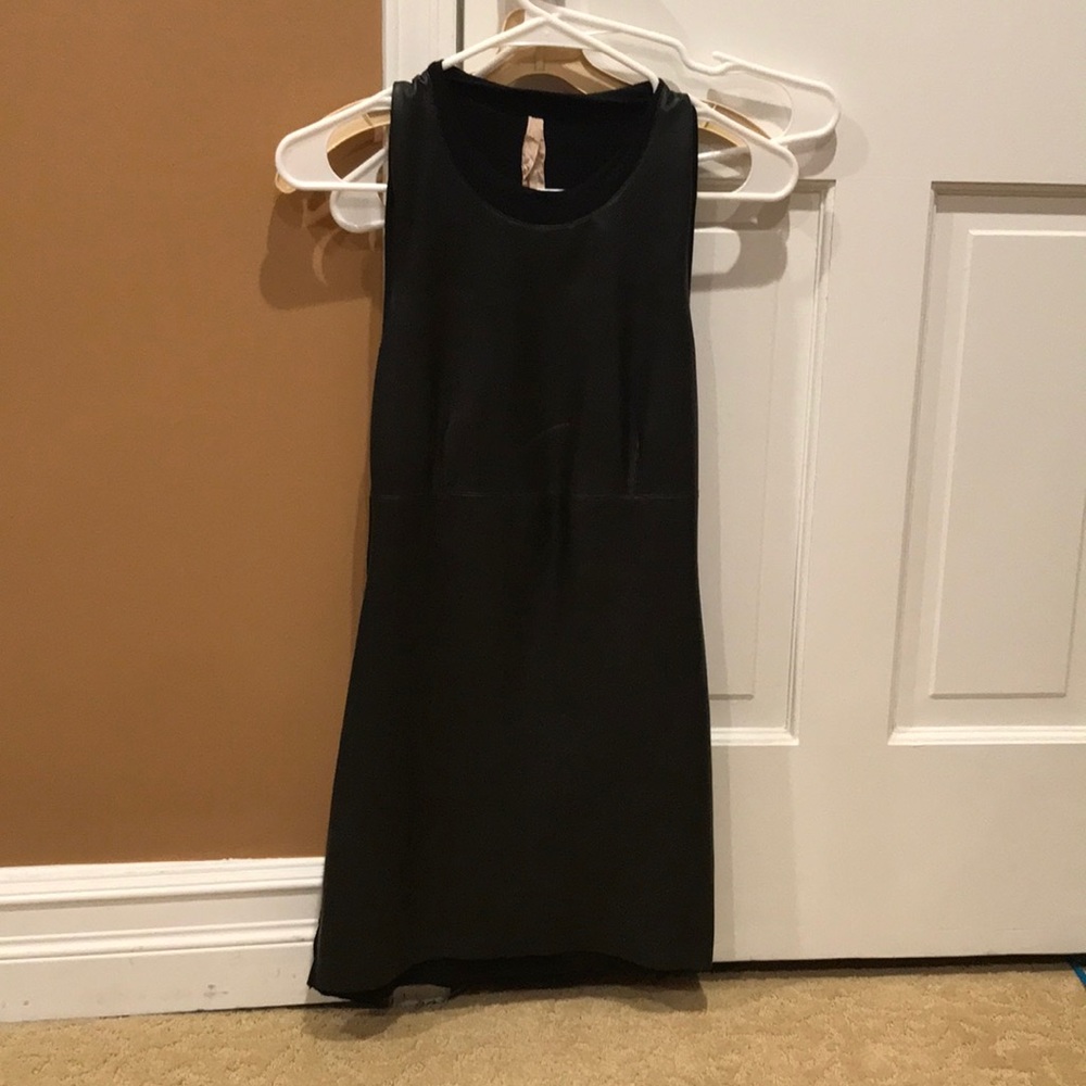 Leather front Dress